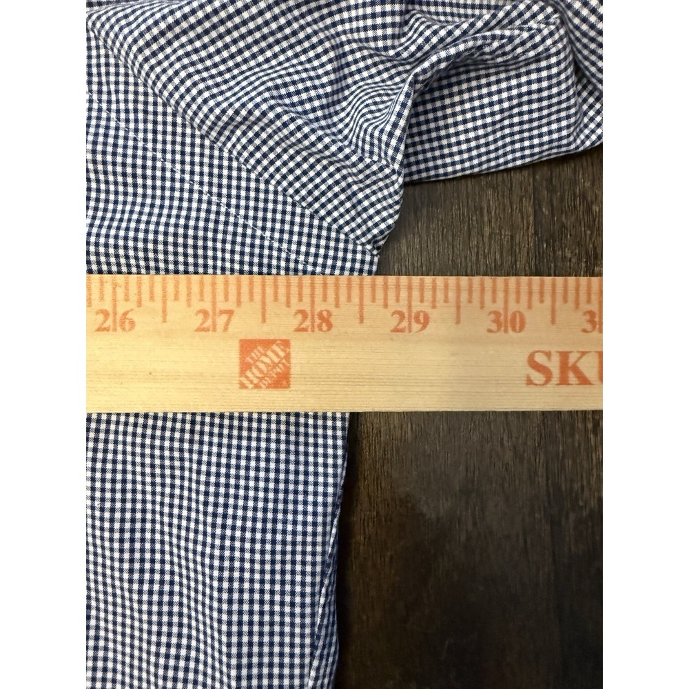 Ralph Lauren Blake Shirt Mens XL Navy White Gingham Check Two Ply Cotton - Picture 7 of 8